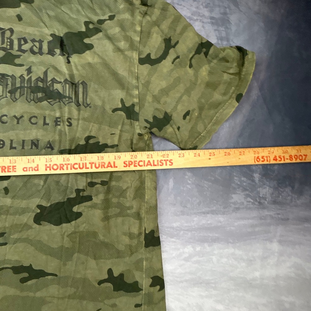 Harley Davidson Myrtle Beach Camo T-Shirt Mens L Green Camouflage Y2K Biker Tee - Picture 8 of 8
